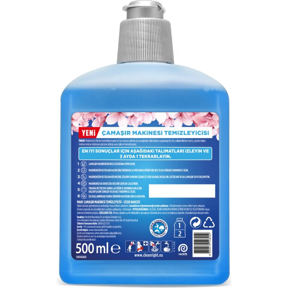 Marc Çamaşır Makinesi Temizleyici Çiçek Bahçesi 500 Ml