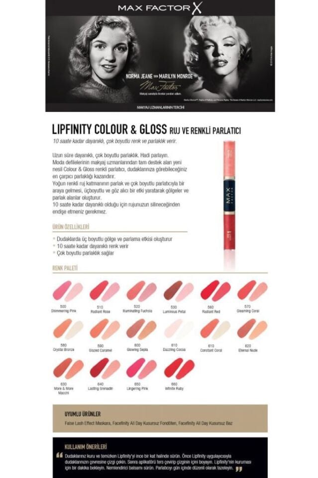 Max Factor Color Gloss 620 Eternal Nude - 660 Infinite Ruby