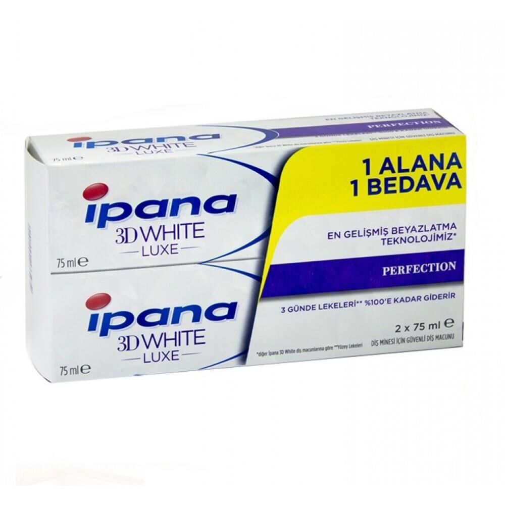 ipana Diş Macunu 3D White  Luxe Perfection 75ml 1+1 Paket