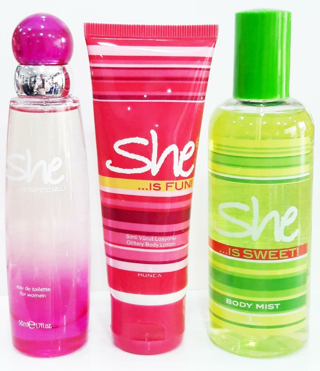 She Special Pembe 50 ml Edt + Vücut Spreyi 150 ml Body Mist+75 ml Losyon