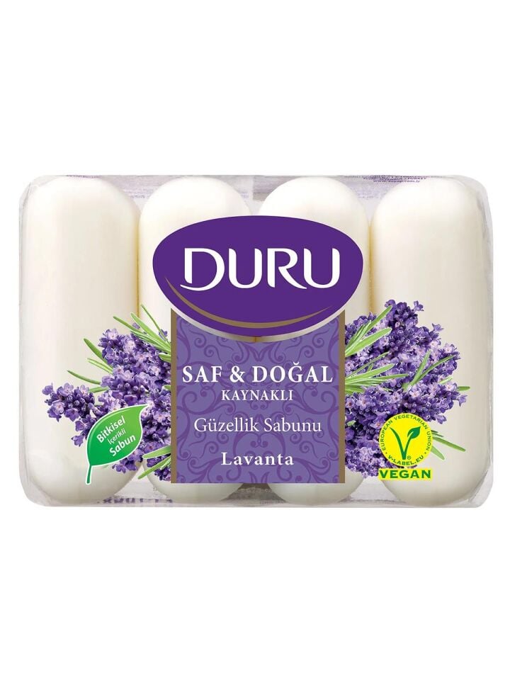 Duru Saf ve Doğal 4 lü Sabun Lavanta Özlü Güzellik Sabunu 280 Gr ( 4x 70 gr )