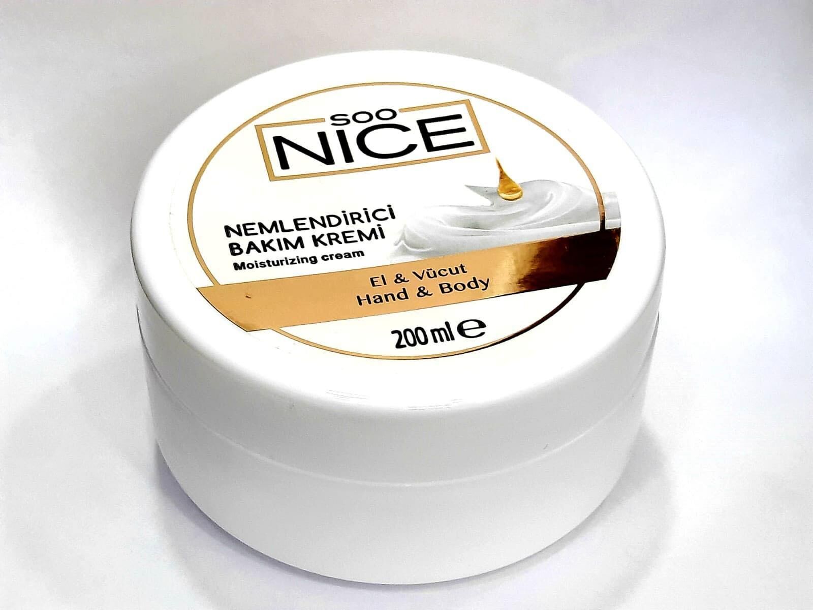 SOO Nice El ve Vücut İçin Nemlendirici Bakım Kremi 200 Ml