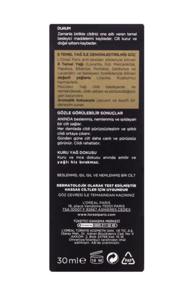 Loreal Paris Mucizevi Günlük Yüz Bakım Yağı 30 Ml