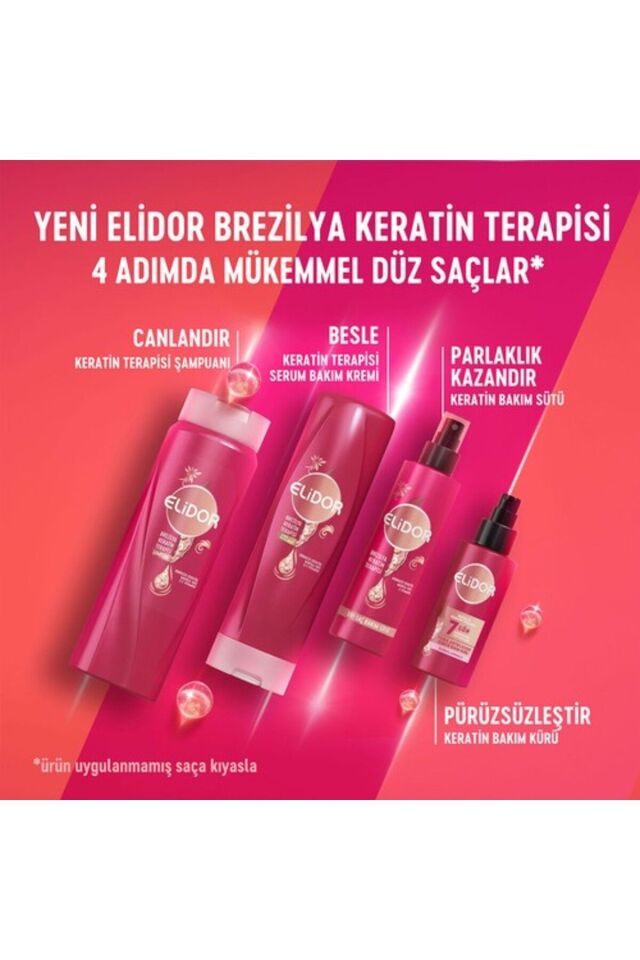 Elidor Isı İle Aktifleşen Keratin Bakım Kürü Brezilya Keratin Terapisi Hidrolize Keratin Marula Yağı E Vitamini 90 ml