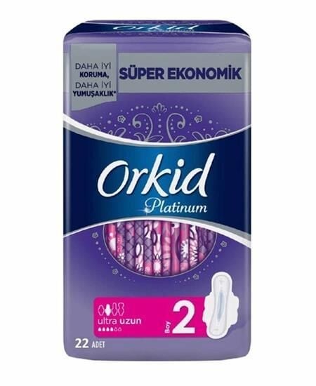 Orkid Platinum Ultra Uzun Hijyenik Ped 22 lı