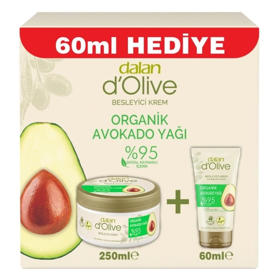 Dalan Avakado 250 Ml + 60 Ml El ve Vücut Nemlendirici Bakım Krem Kavanoz
