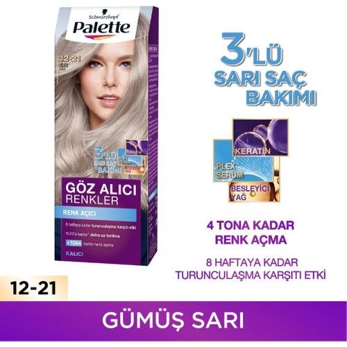 Palette 12.21 Gümüş Sarı ICC Kalıcı Krem Boya