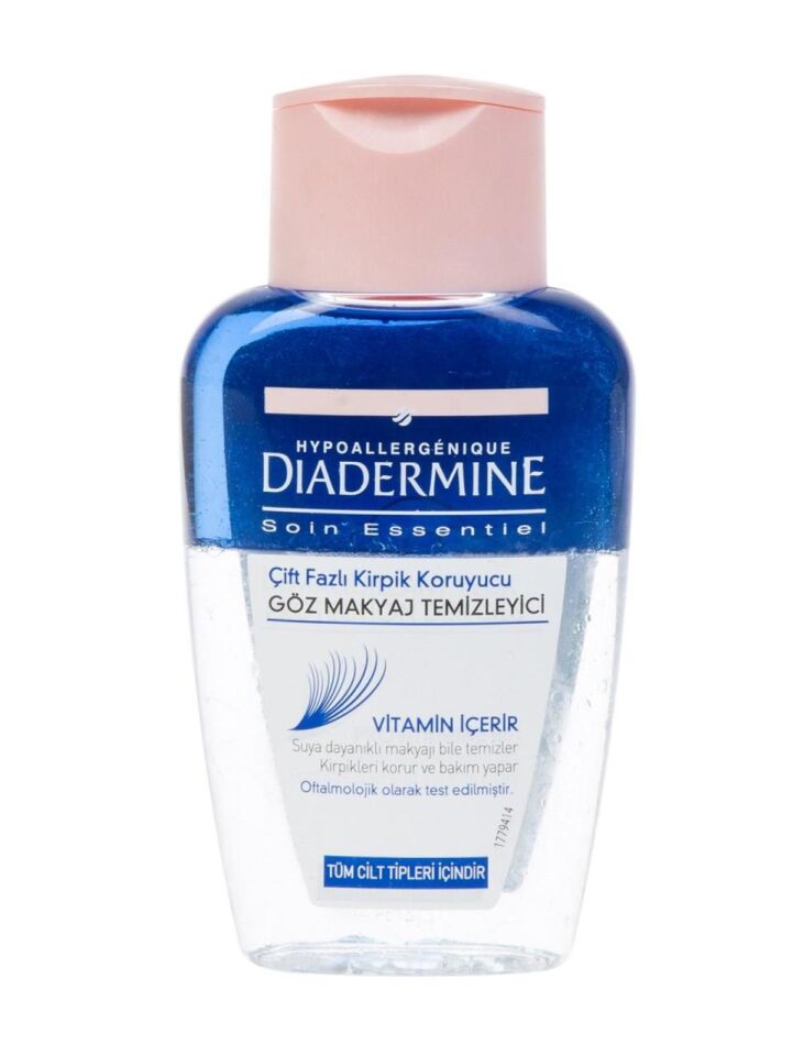 Diadermine Çift Fazlı Hassas Göz Makyaj Temizleyicisi 125 ml Kirpik Koruyucu
