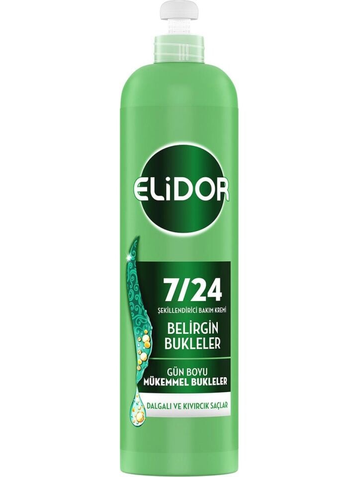 Elidor 7/24 Saç Kremi 240 Ml Belirgin Bukleler Yeşil