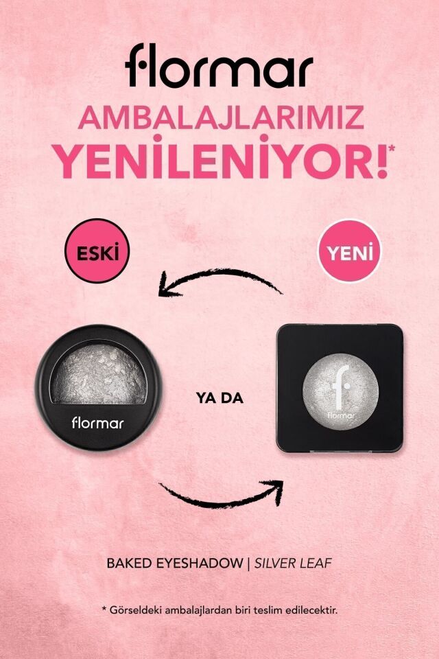 Flormar Yoğun Işıltılı Göz Farı - 009 Silver Leaf- Baked Eyeshadow - 8682536052504