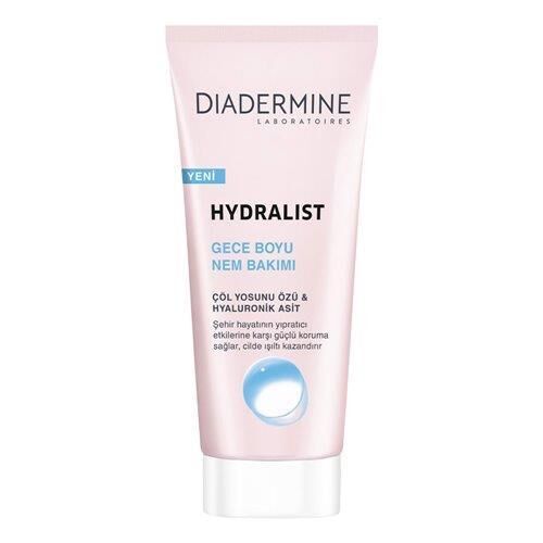 Diadermine Hydralist Gece Boyu Nem Bakımı Çöl Yosunu Özü ve Hyaluronik Asit 100 ml