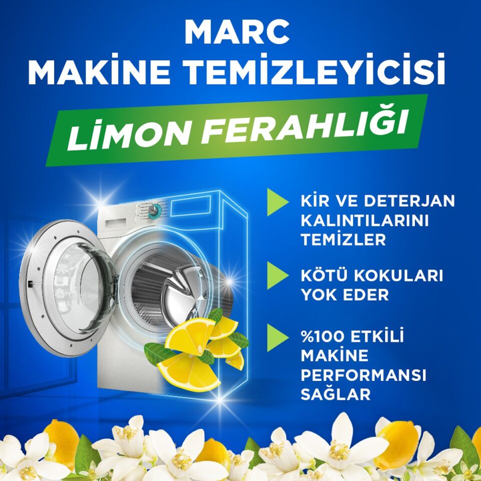 Marc Çamaşır Makinesi Temizleyici Limon Ferahlığı 500 Ml