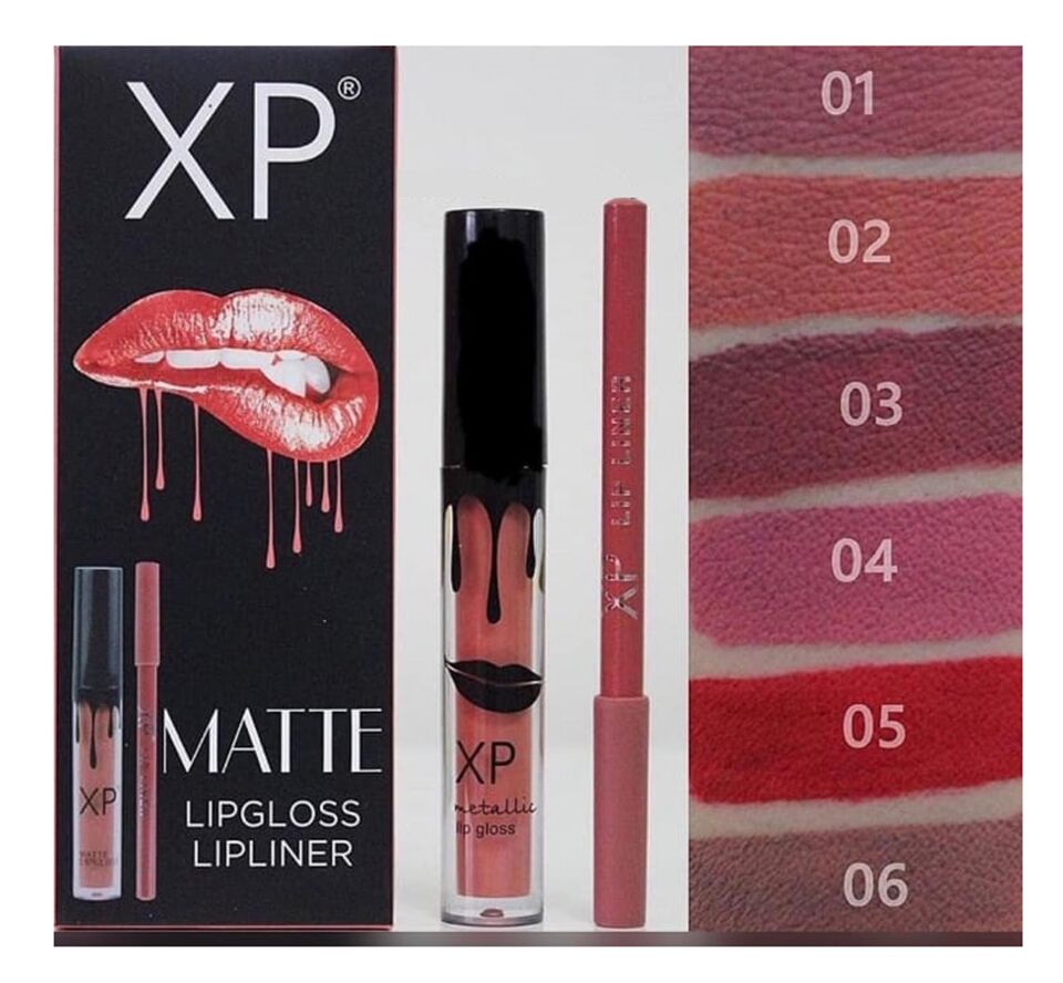 XP Matte Lip Gloss 02 Fırçalı Mat Ruj + Dudak Kalemi