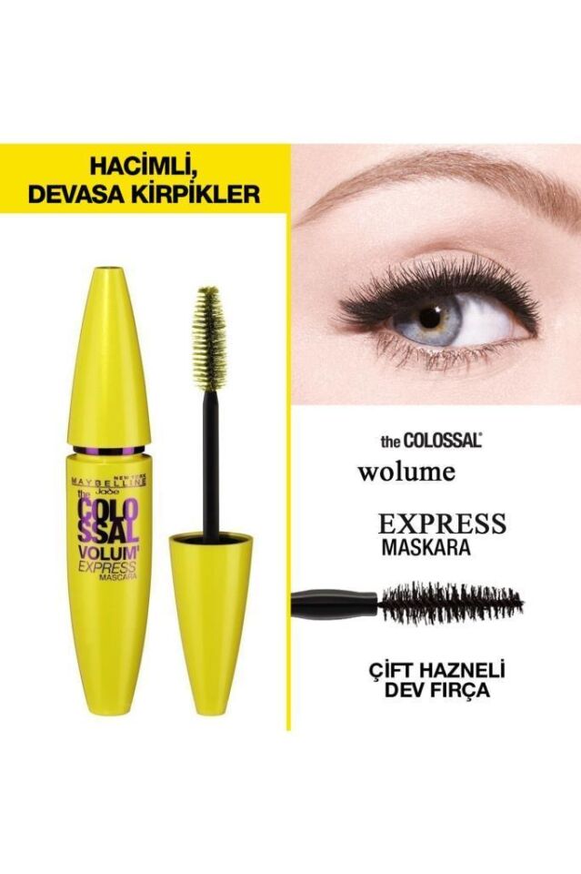 Maybelline Maskara Colossal Hacim Etkili Siyah Mascara - The Colossal Black