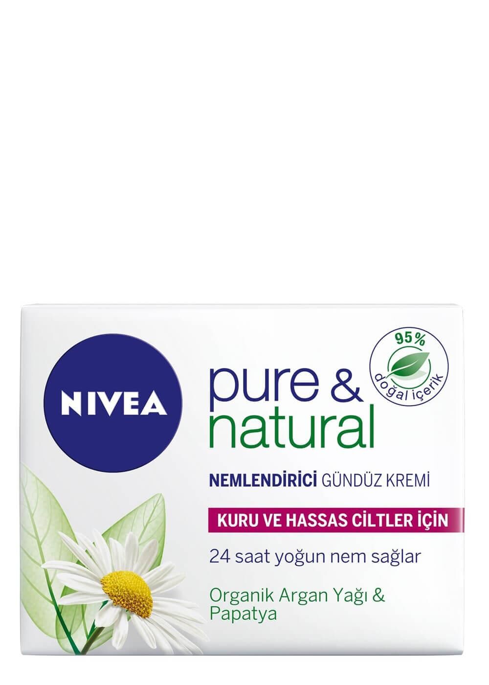 Nivea Gündüz Kremi Visage Pure Natural Kuru/Hassas 50 Ml