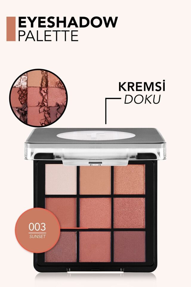 Flormar Mat & Işıltılı Kremsi Far Paleti - Eye Shadow Palette - 003 Sunset
