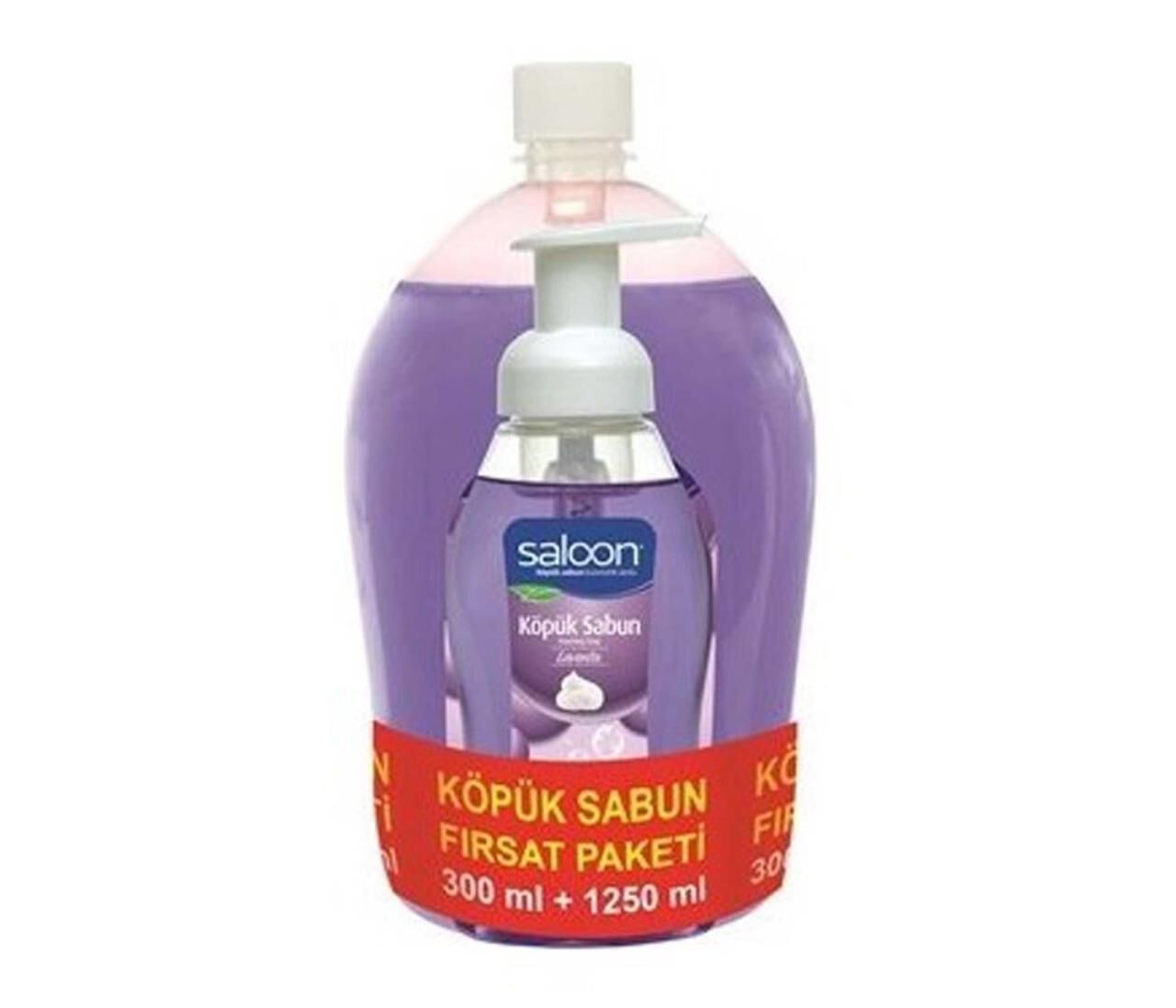 Saloon Köpük Sabun Lavanta 300 ml + 1250 ml