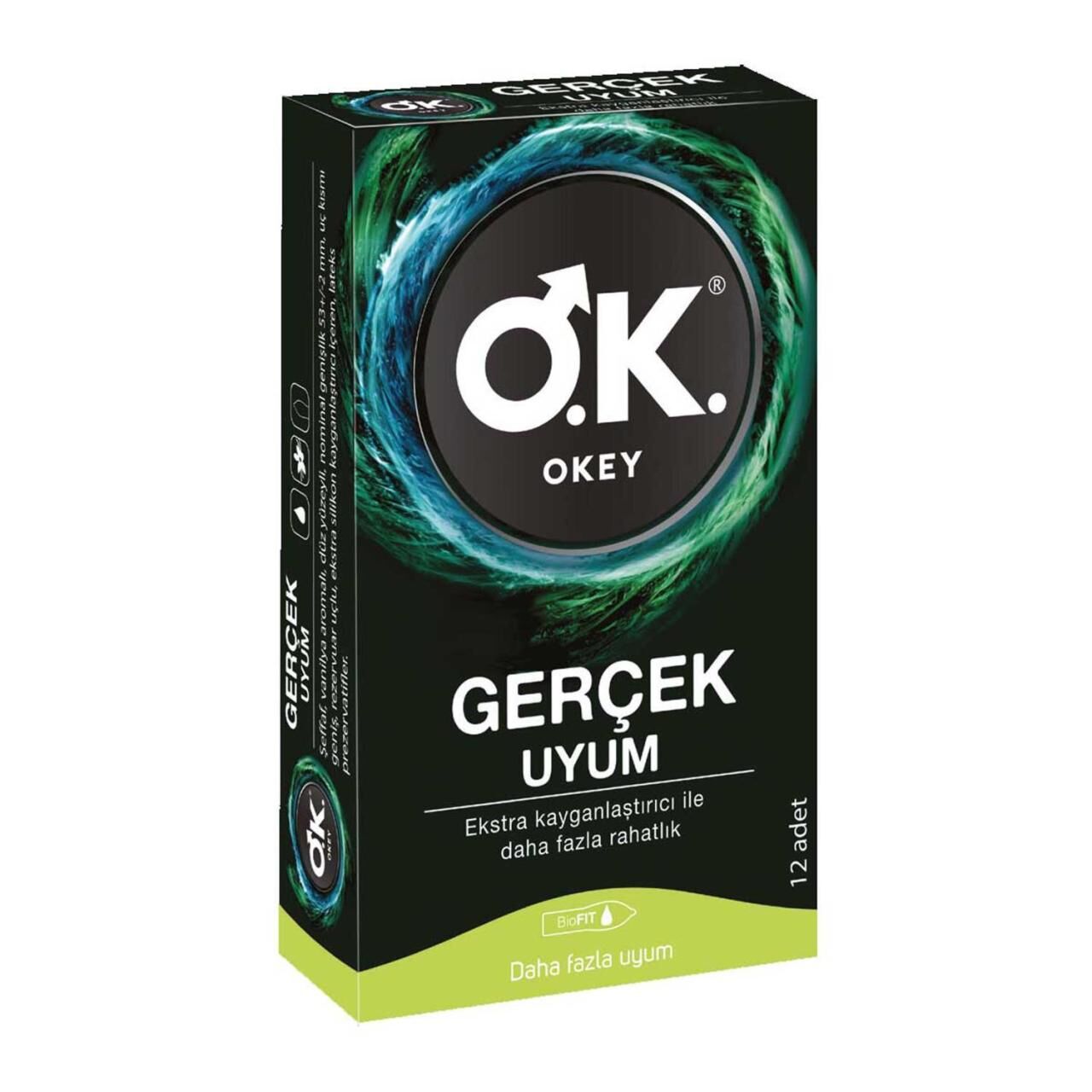 Okey Prezervatif Gerçek Uyum 12 li