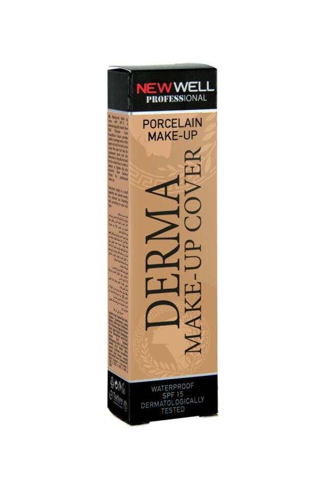 New Well Yoğun Kapatıcı Fondöten Derma Make Up Cover 01 Gold 30 ml