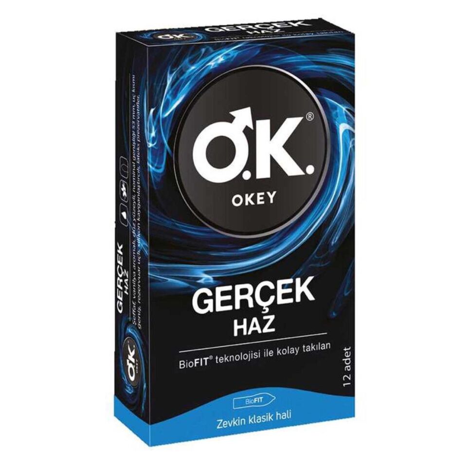 Okey Prezervatif Gerçek Haz 12 li