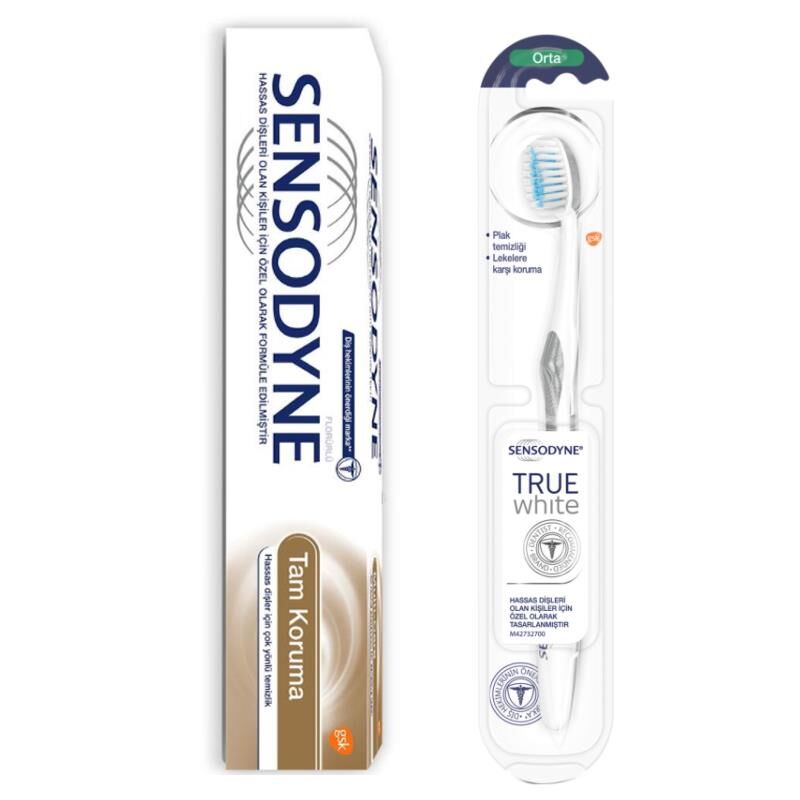 Sensodyne Çok Yönlü Koruma Diş Macunu 75 ml + Diş Fırçası + Şeffaf Çanta