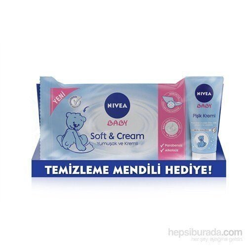 Nivea Baby Pişik Önleyici Krem + Soft Cream Islak Mendil