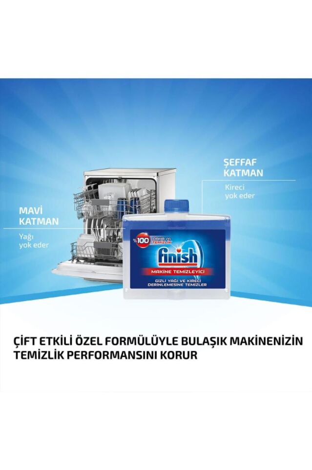 Finish Bulaşık Makine Temizleyici Sıvı 250 Ml Limon