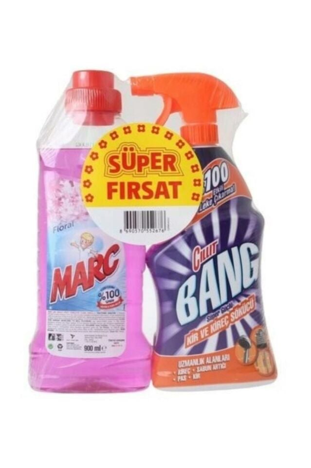 Cillit Bang Banyo Sprey 750 Ml + Marc Yüzey Temizleyici 900 Ml Floral