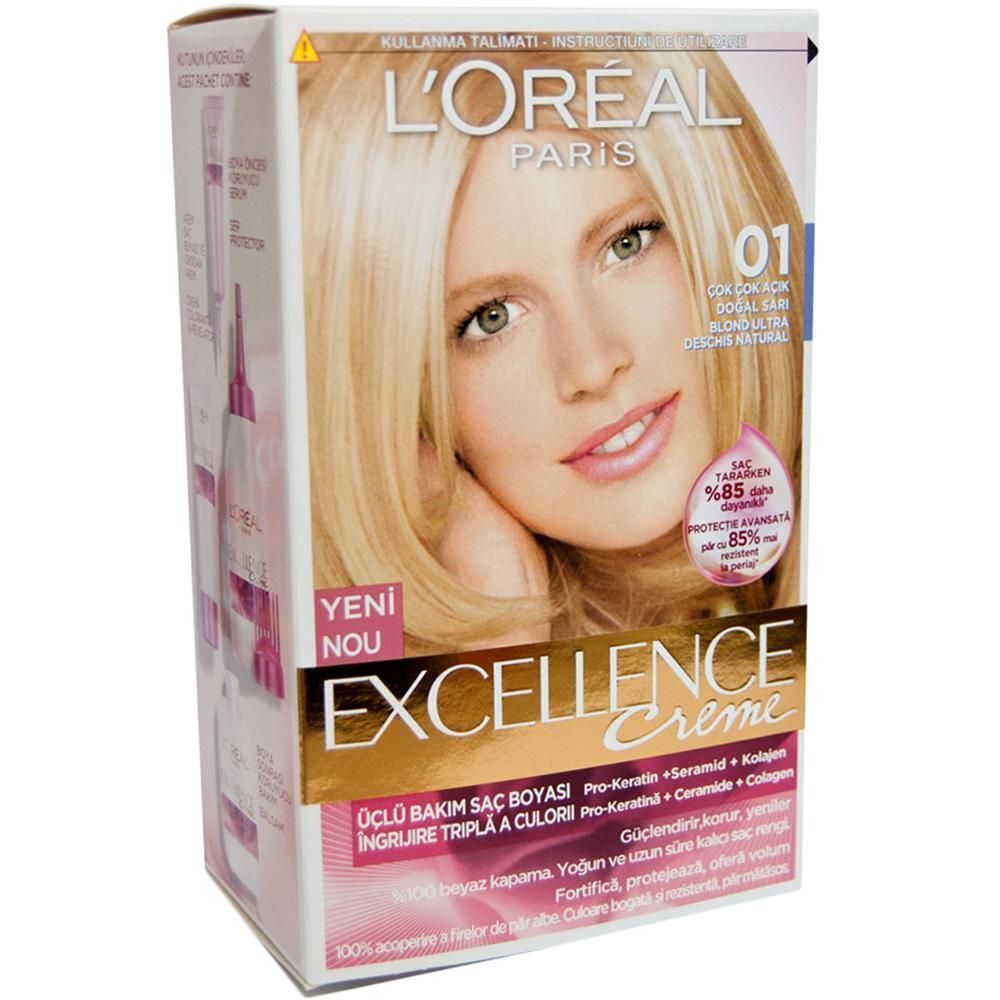 Loreal Excellence 01 Çok Çok Açık Doğal Sarı