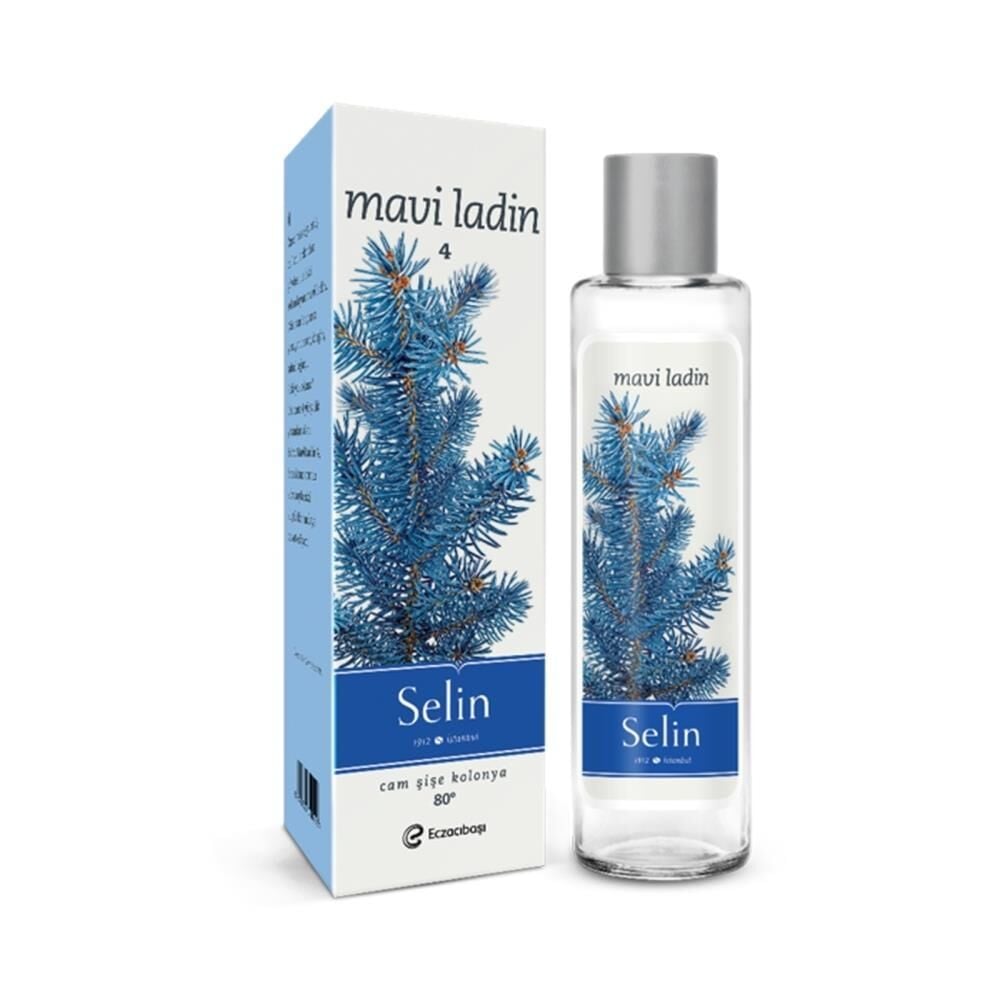 Selin Kolonya Mavi Ladin 180 ML Cam Şişe