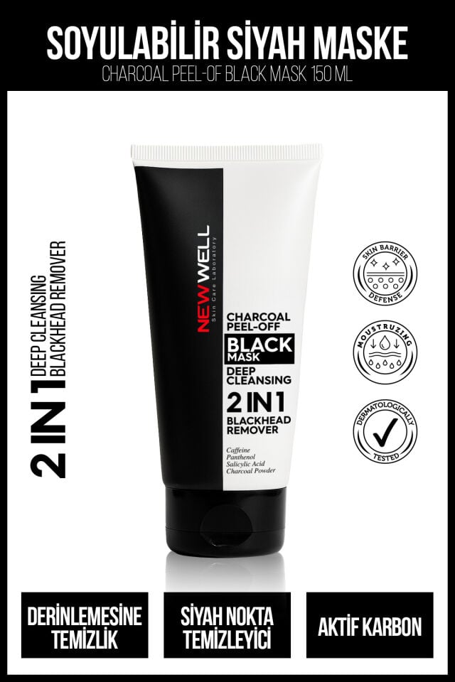 New Well 2İN 1 Soyulabilir Siyah Maske 150 Ml