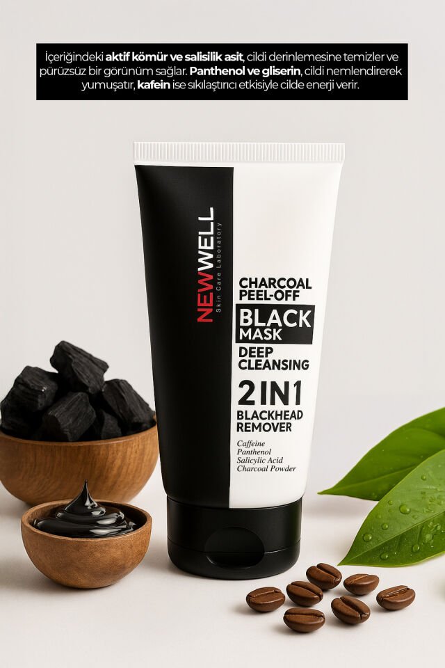 New Well 2İN 1 Soyulabilir Siyah Maske 150 Ml