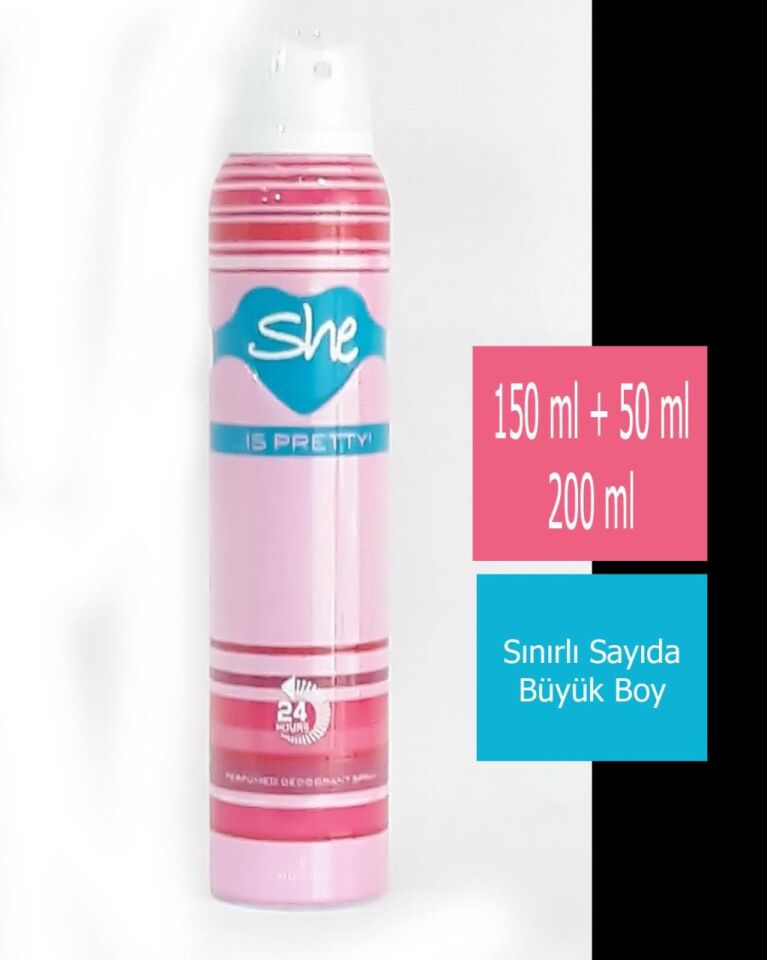 She Pretty Deodorant 150 ml  + 50ml Bayan Spray