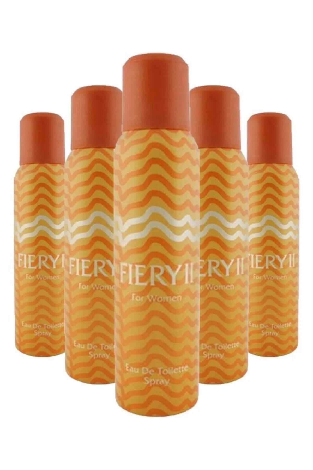 5 Adet x Fiery 2 Deodorant 150 Ml Bayan