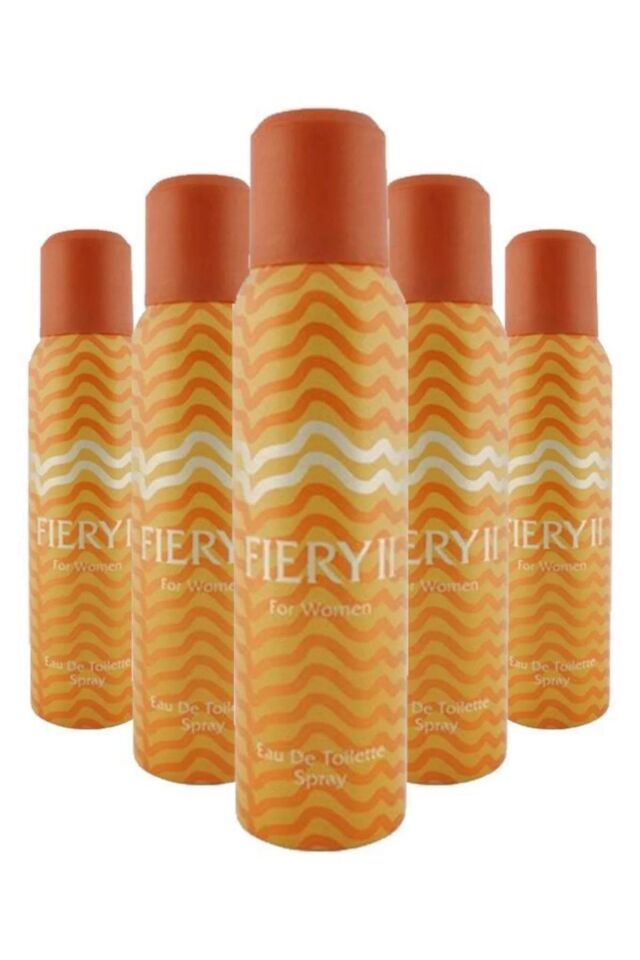 5 Adet x Fiery 2 Deodorant 150 Ml Bayan