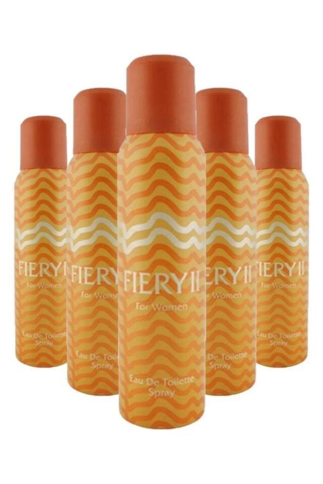 5 Adet x Fiery 2 Deodorant 150 Ml Bayan