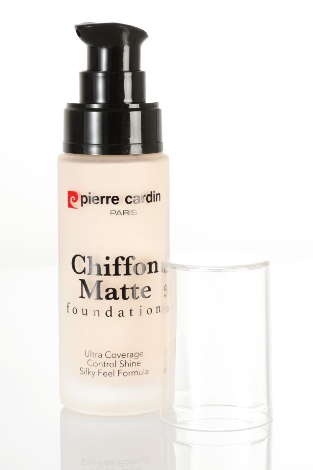 12291- Pierre Cardin Chiffon Touch Mat Görünüm Veren Fondöten-Porcelain-777