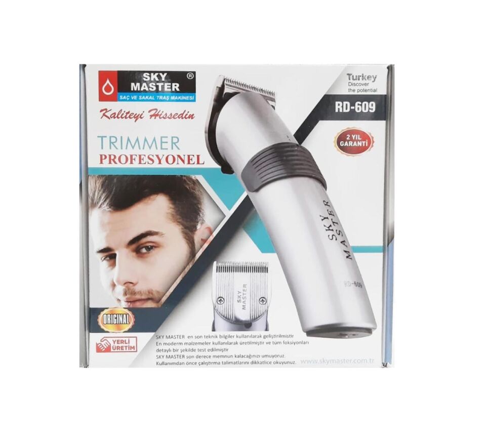 Sky Master Şarjlı Saç ve Sakal Büyük Berber Makinesi RD 609