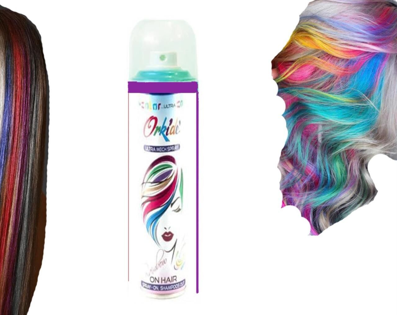 Orkide Renkli Saç Sprey Boya 150 ml Mor