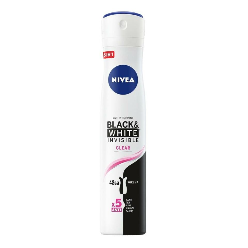 Nivea Deodorant 200 ml Kadın Black&White Invisible Clear