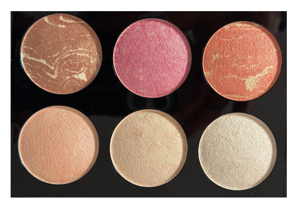 Pretty 6 lı Makyaj Seti 3 Allık + 3  Highlighter 02 - PB426