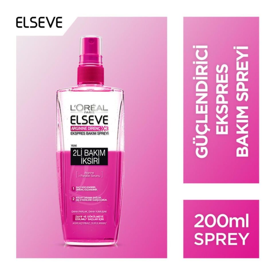 Loreal Elseve Güçlendirici 2 li Bakım İksiri Saç Bakım Spreyi 200 ml