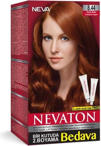Nevaton 8.44 Tarçın Bakır Saç Boyası Seti 1 Kutuda 2 Boyama