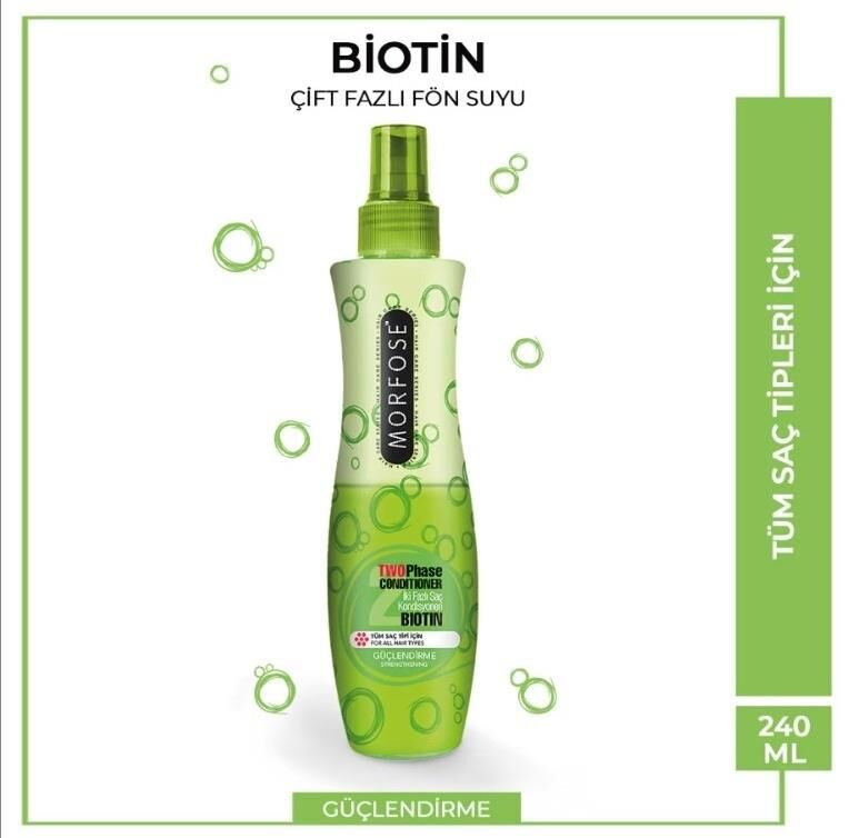 Morfose Sıvı Saç Kremi Biotin Fön Suyu 240 Ml Yeşil