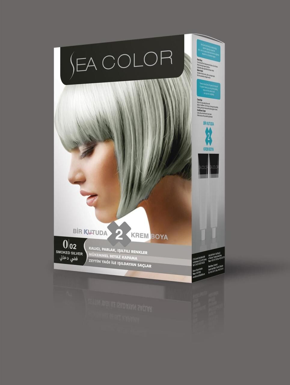 Sea Color Saç Boyası 0.02 Gümüş Gri