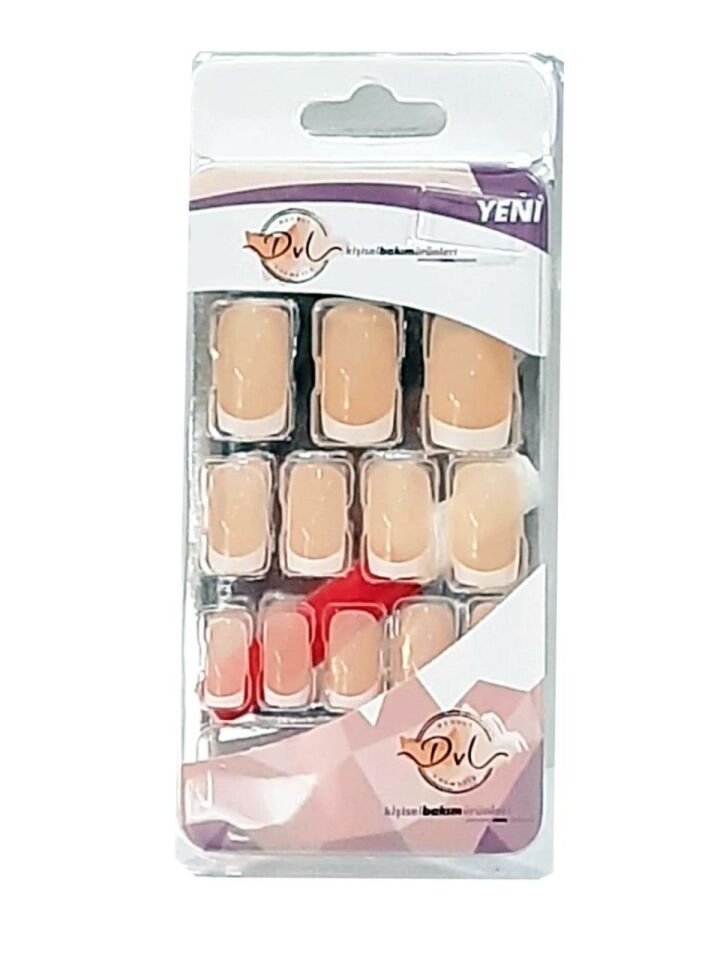 DVL Takma Tırnak FD 72 French Kemik Tırnak Beyaz French