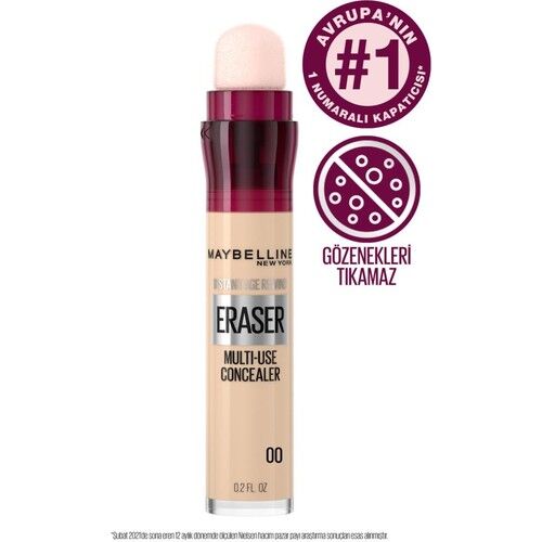 Maybelline New York Instant Anti Age Eraser Kapatıcı - 00 Ivory Concealer 6.8 Ml