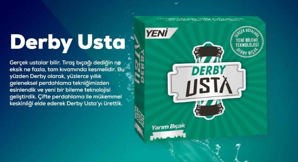 Derby Usta Kırık Yarım Berber Jileti 100 Adet