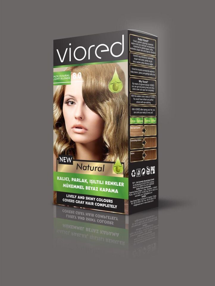 Sea Color Viored Natural Set Saç Boyası 8.0 Açık Kumral