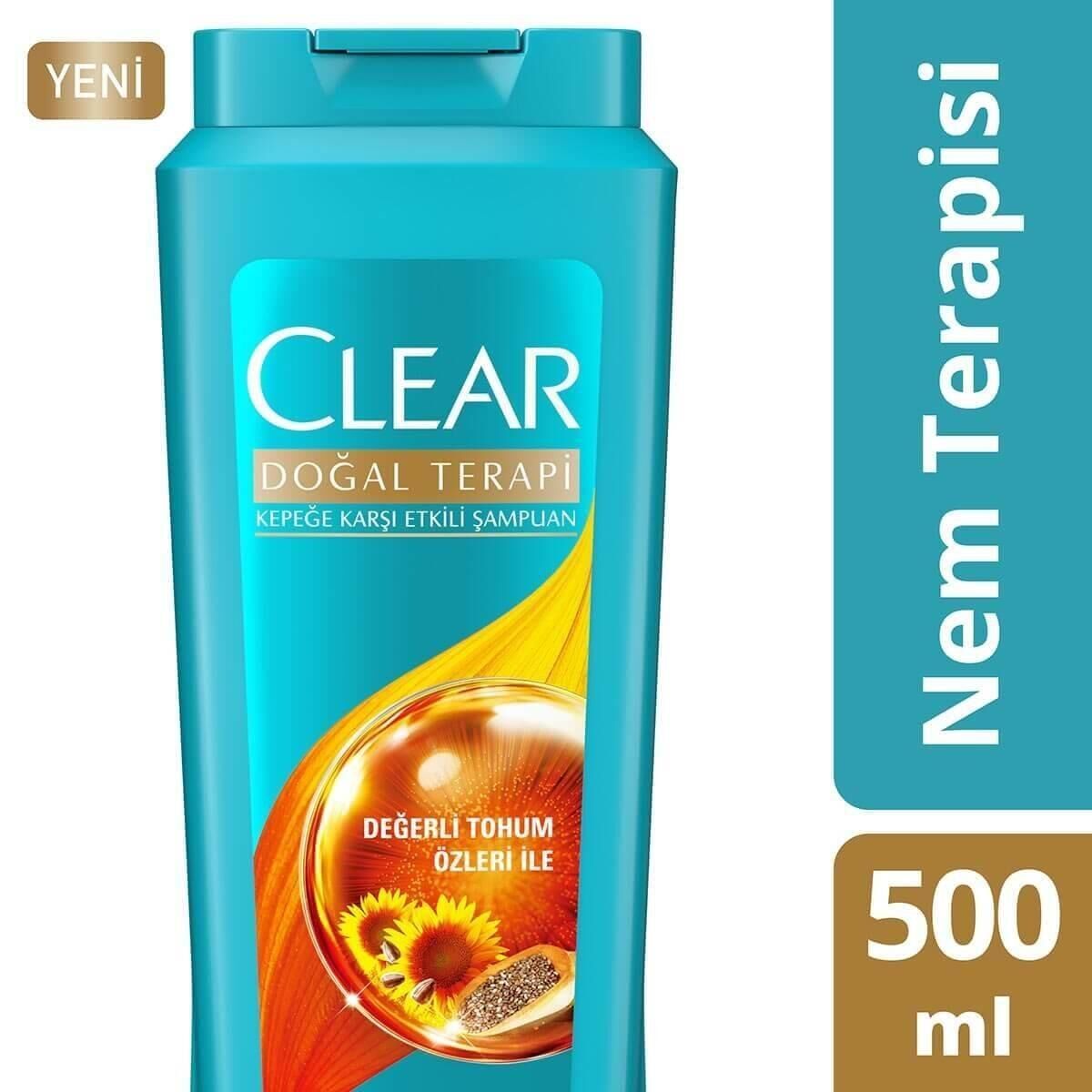 Clear Şampuan Doğal Nem Terapisi Chıa 500 Ml Kepeğe Karşı